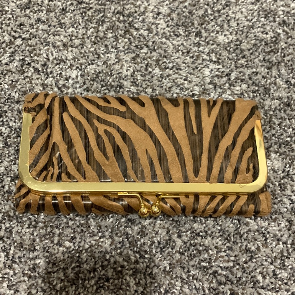 Womens Tiger print clutch/wristlet